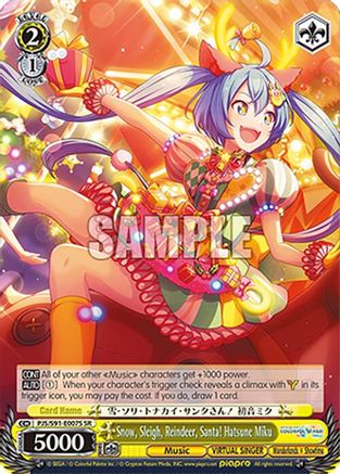 Snow, Sleigh, Reindeer, Santa! Hatsune Miku (SR) - PJS/S91-E007SSR - Super Rare