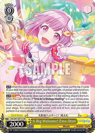 A Big Welcome! Emu Otori (SR) - PJS/S91-E011SSR - Super Rare