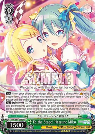 To the Stage! Hatsune Miku - PJS/S91-E032R - Rare