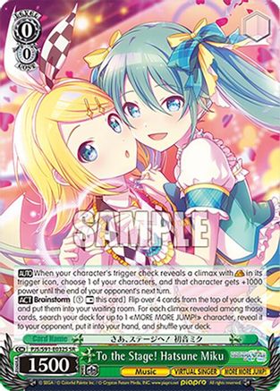 To the Stage! Hatsune Miku (SR) - PJS/S91-E032SSR - Super Rare