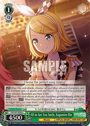 All to See You Smile, Kagamine Rin - PJS/S91-E040U - Uncommon