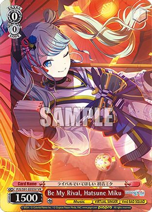 Be My Rival, Hatsune Miku (VR) - PJS/S91-E055VVR - Visual Rare