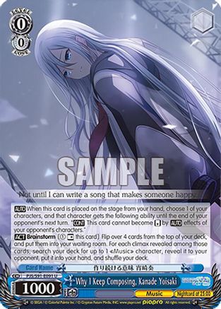 Why I Keep Composing, Kanade Yoisaki - PJS/S91-E091U - Uncommon