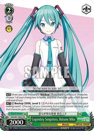 Legendary Songstress, Hatsune Miku (PJS/S91-TE23 TD) - PJS/S91-TE23TD - Trial Deck