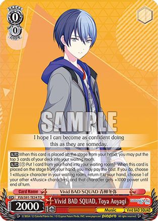 Vivid BAD SQUAD, Toya Aoyagi - PJS/S91-TE34TD - Trial Deck