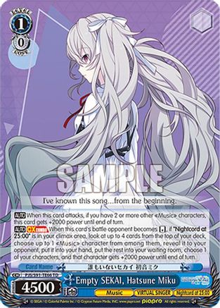 Empty SEKAI, Hatsune Miku - PJS/S91-TE66TD - Trial Deck