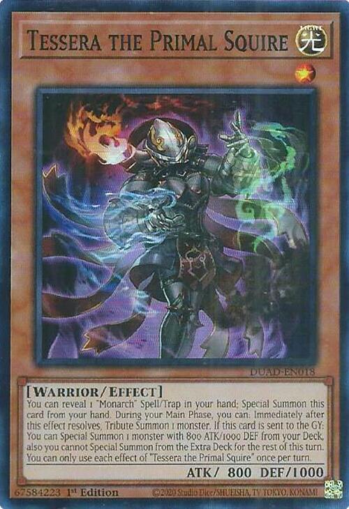 Tessera the Primal Squire - DUAD-EN018 - Super Rare - 1st Edition