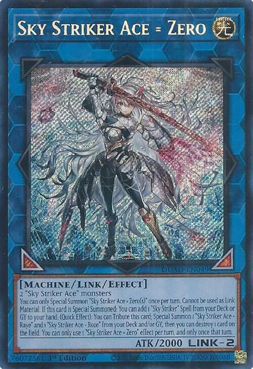 Sky Striker Ace = Zero - DUAD-EN049 - Secret Rare - 1st Edition