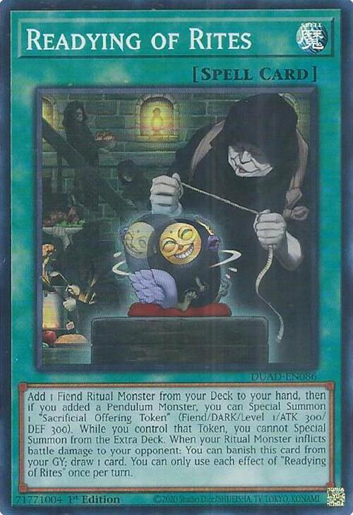Readying of Rites - DUAD-EN086 - Super Rare - 1st Edition