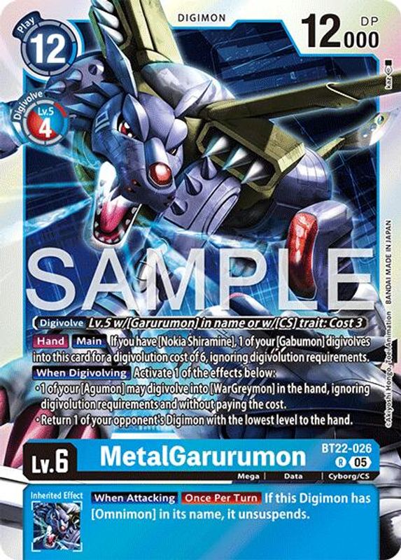 MetalGarurumon - BT22-026 - Rare