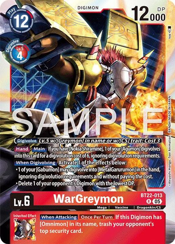 WarGreymon - BT22-013 - Rare