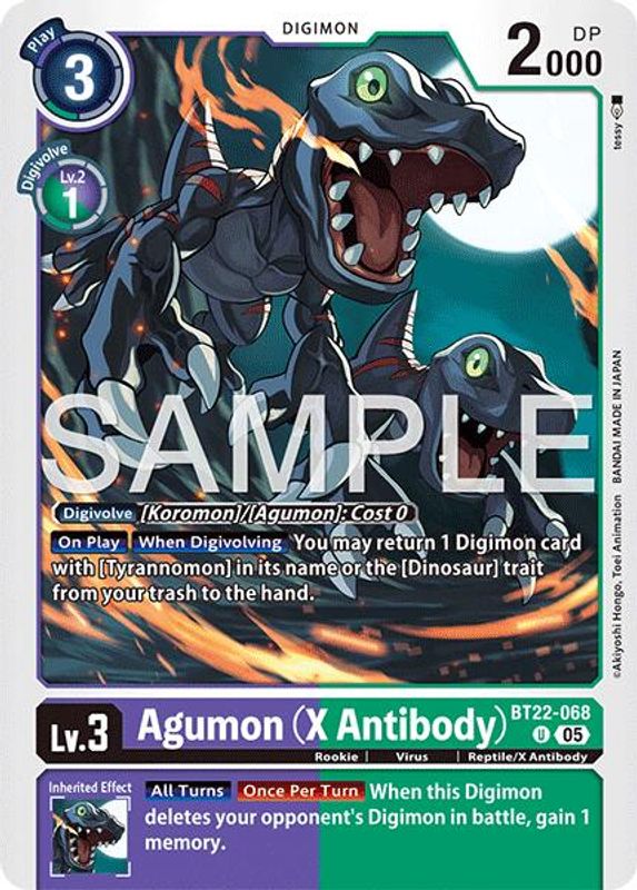 Agumon (X Antibody) - BT22-068 - Uncommon
