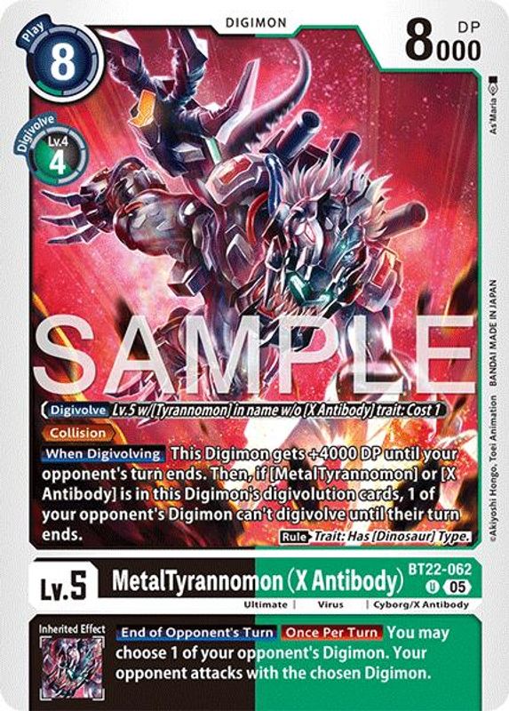 MetalTyrannomon (X Antibody) - BT22-062 - Uncommon