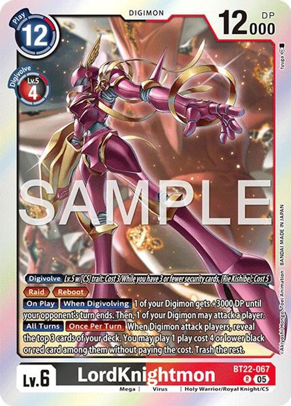 LordKnightmon - BT22-067 - Rare