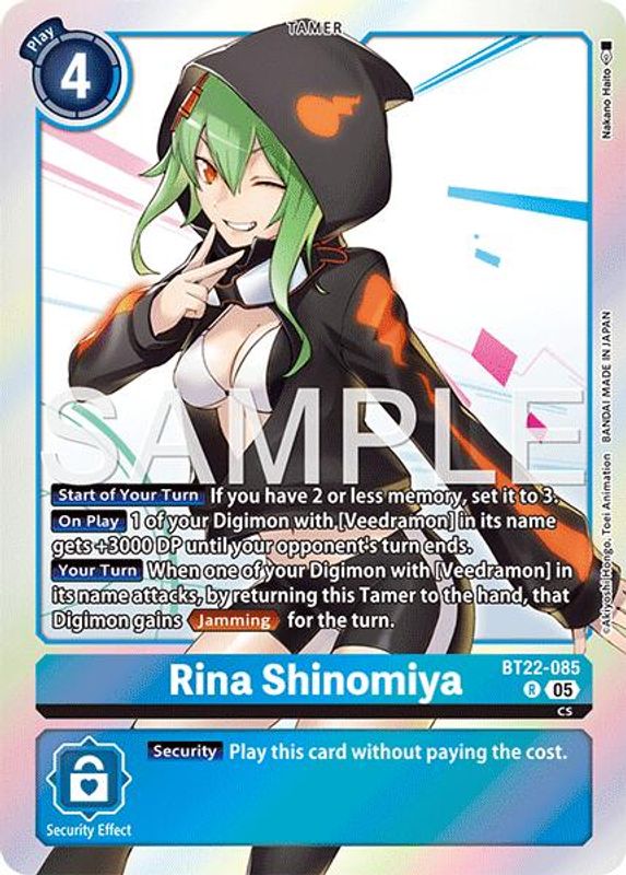 Rina Shinomiya - BT22-085 - Rare