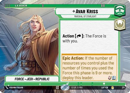 Avar Kriss - Marshal of Starlight (Hyperspace) - 271 - Rare