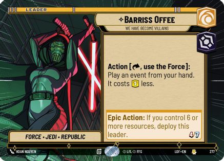 Barriss Offee - We Have Become Villains (Hyperspace) - 277 - Rare