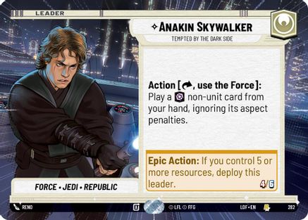 Anakin Skywalker - Tempted by the Dark Side (Hyperspace) - 282 - Rare