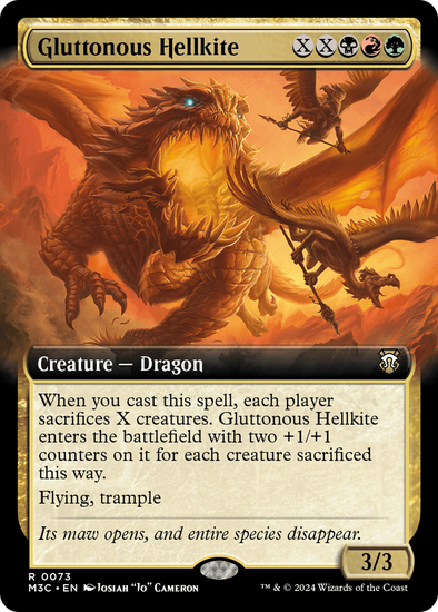 Gluttonous Hellkite - Extended Art (M3C)