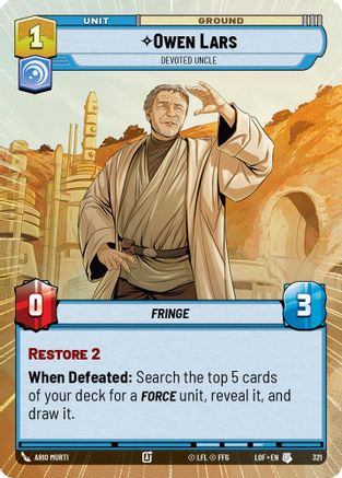 Owen Lars - Devoted Uncle (Hyperspace) - 321 - Uncommon