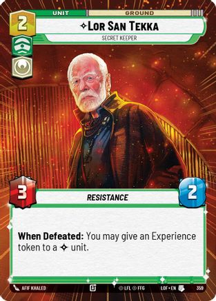 Lor San Tekka - Secret Keeper (Hyperspace) - 359 - Uncommon