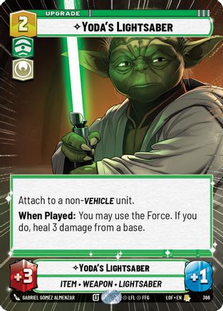 Yoda's Lightsaber (Hyperspace) - 366 - Rare
