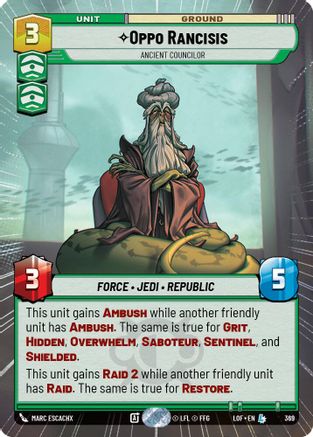 Oppo Rancisis - Ancient Councilor (Hyperspace) - 369 - Legendary