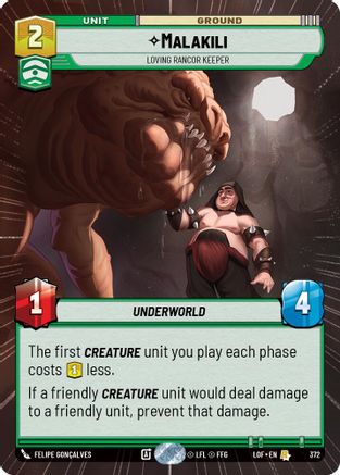 Malakili - Loving Rancor Keeper (Hyperspace) - 372 - Rare