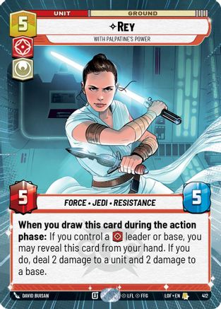 Rey - With Palpatine's Power (Hyperspace) - 412 - Rare
