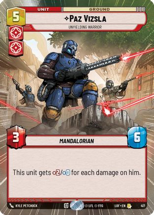 Paz Vizsla - Unyielding Warrior (Hyperspace) - 417 - Rare