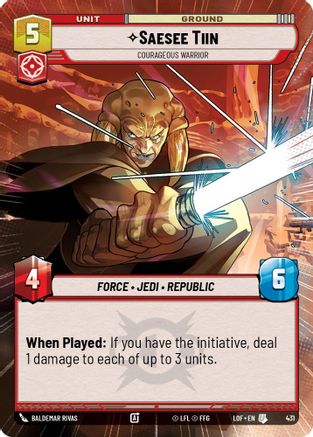 Saesee Tiin - Courageous Warrior (Hyperspace) - 431 - Uncommon
