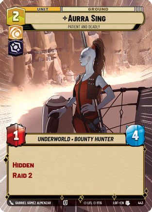 Aurra Sing - Patient and Deadly (Hyperspace) - 443 - Uncommon