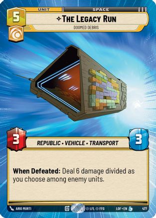The Legacy Run - Doomed Debris (Hyperspace) - 477 - Legendary