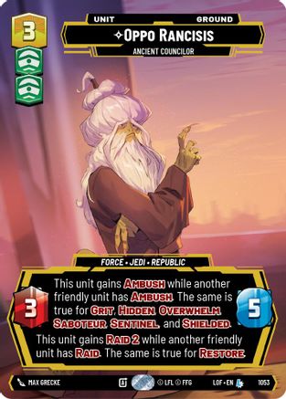 Oppo Rancisis - Ancient Councilor (Prestige) - 1053 - Legendary
