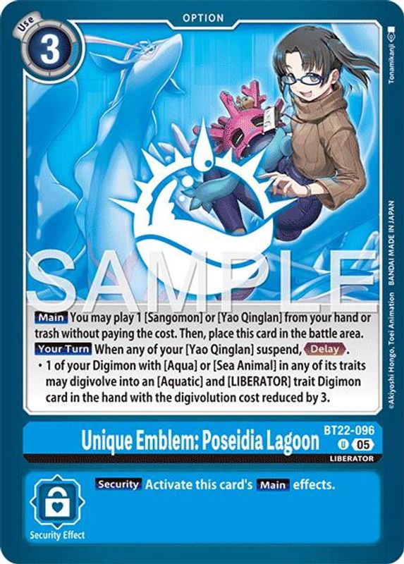 Unique Emblem: Poseidia Lagoon - BT22-096 - Uncommon