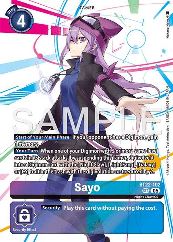 Sayo - BT22-102 - Secret Rare