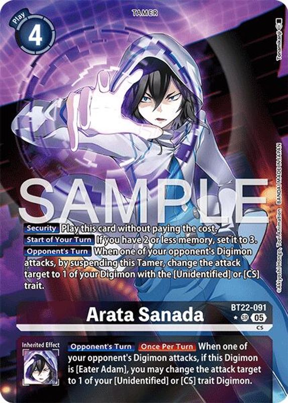 Arata Sanada (Alternate Art) - BT22-091 - Super Rare