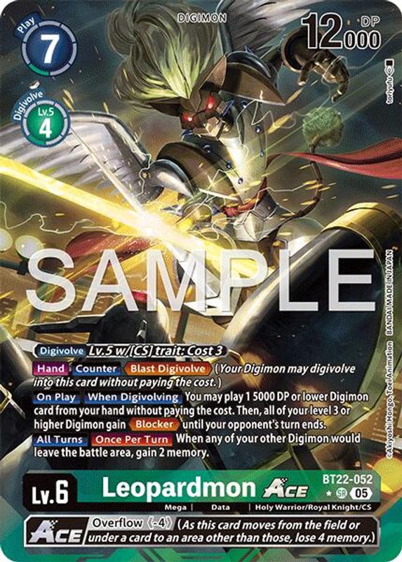 Leopardmon ACE (Alternate Art) - BT22-052 - Super Rare