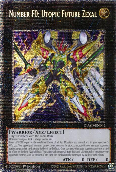 Number F0: Utopic Future Zexal - DUAD-EN042 - Starlight Rare - 1st Edition