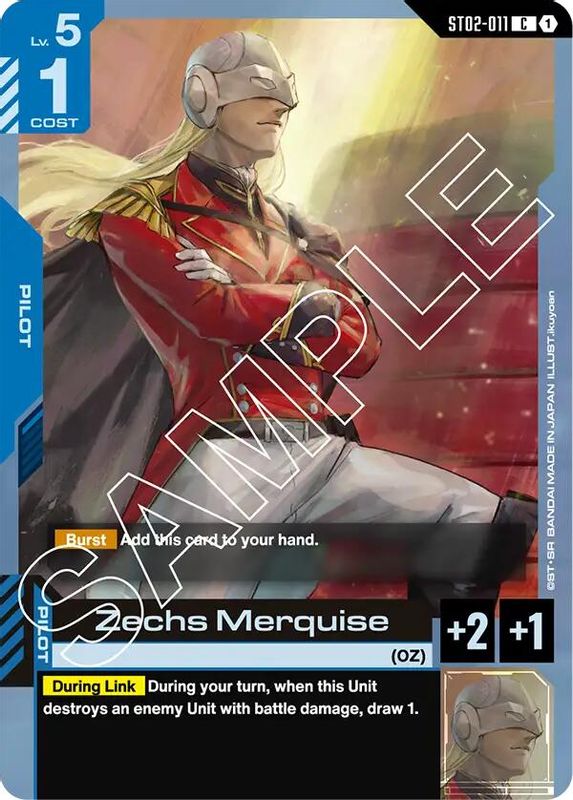 Zechs Merquise - ST02-011 - Common