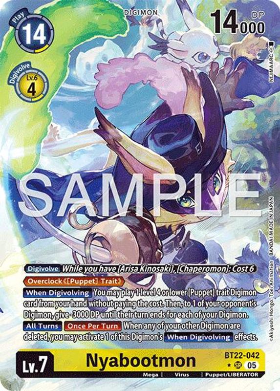Nyabootmon (Alternate Art) - BT22-042 - Super Rare