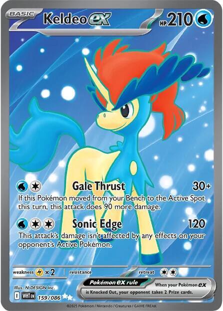 Keldeo ex - 159/086 - Full Art Ultra Rare