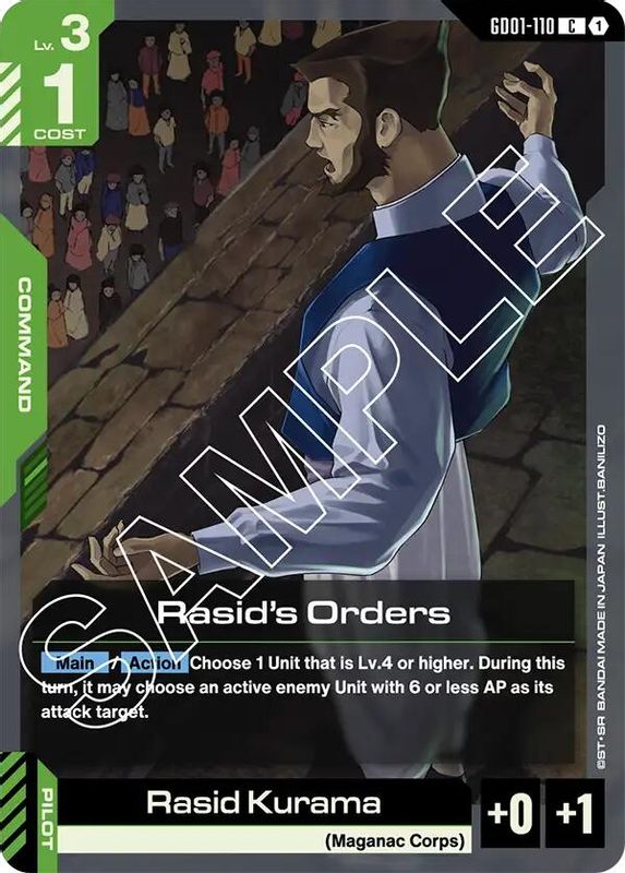 Rasid's Orders - GD01-110 - Common