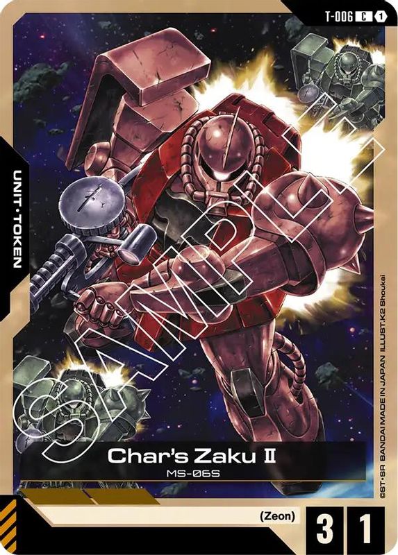 Char's Zaku II (T-006) Token - T-006 - Common