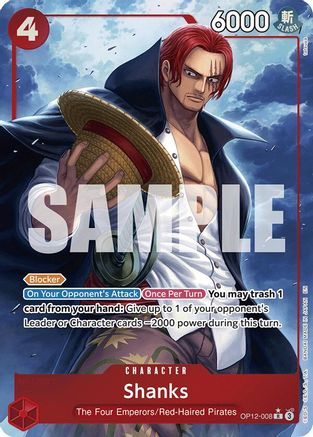 Shanks (008) (Alternate Art) - OP12-008 - Rare