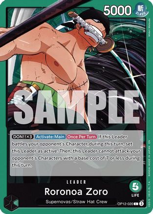 401 Games Canada - Roronoa Zoro (020) - OP12-020 - Leader