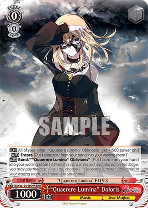 "Quaerere Lumina" Doloris (RRR) - BD/W125-TE09R - Triple Rare