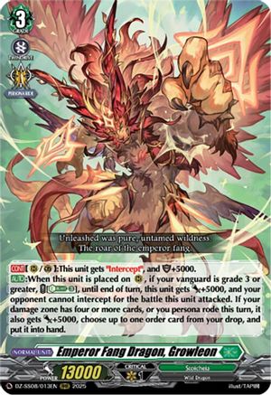 Emperor Fang Dragon, Growleon (RRR) - DZ-SS08/013EN - Triple Rare