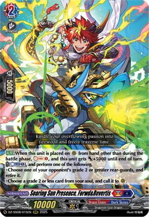Soaring Sun Presence, Forwd&Revertis (RRR) - DZ-SS08/015EN - Triple Rare