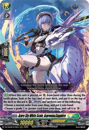 Azure Sky White Scale, Aspronia&Sapphira (RRR) - DZ-SS08/018EN - Triple Rare